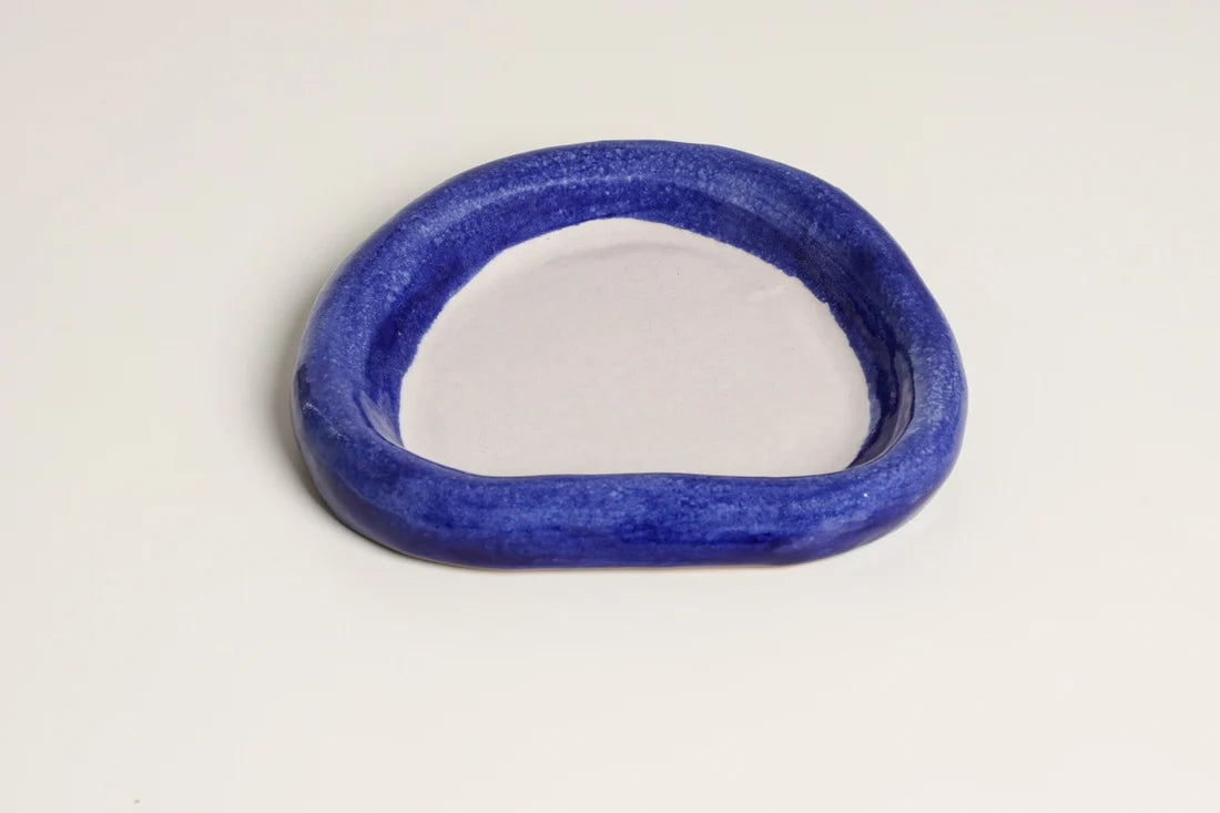 Sculpted Wavy Ceramic Serving Plate, Organic Coastal Shape