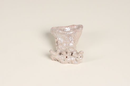 Sculpted Ceramic Napkin & Silverware Holder, Coastal Coral Texture