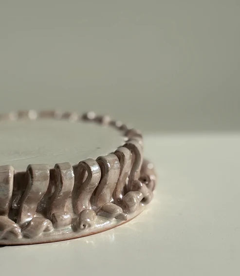 Seaweed Fringed Ceramic Serving Platter