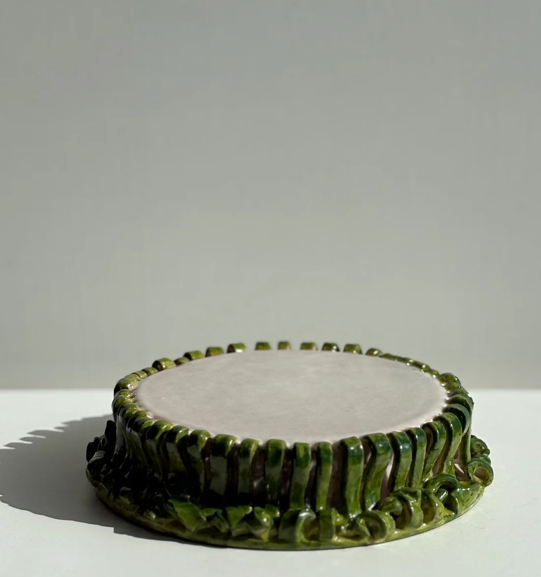 Seaweed Fringed Ceramic Serving Platter